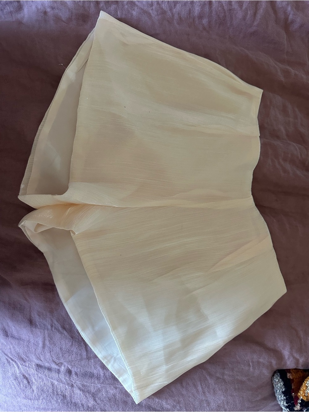 Women's Cream Pleated Tie-Neck Dress - Picture 13 of 14
